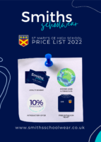 Smiths Schoolwear Price List 2022