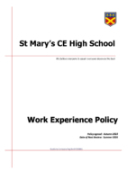 School: Work Experience Policy August 2023