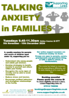 Supporting Links Talking Anxiety in Families Autumn 24