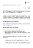 GDPR: Privacy Notice – Parents