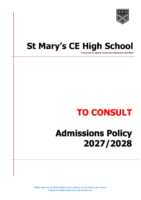 CONSULT SMHS Admissions Policy 2027-2028