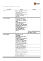 Clerk to Governors Person Specification