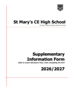 2026-2027 SMHS Supplementary Information Form