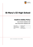 Health and Safety Policy September 2026