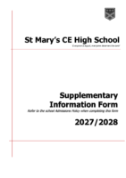 2027/2028 SMHS Admissions Supplementary Information Form