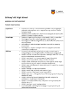 LSA Person Specification