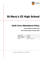 Sixth Form Attendance Policy 2026-2028